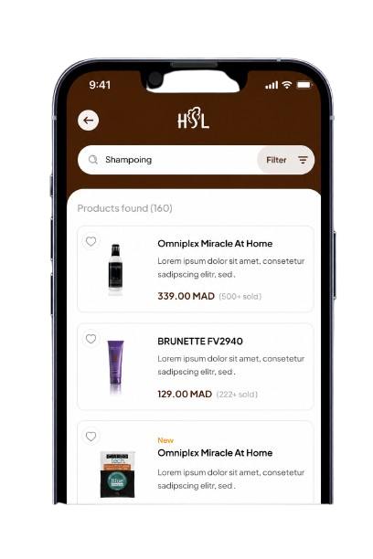 Navigation du catalogue HSL